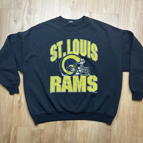 Other - Vintage St Louis Rams Sweatshirt 1995 Crewneck Black‎ Helmet XL